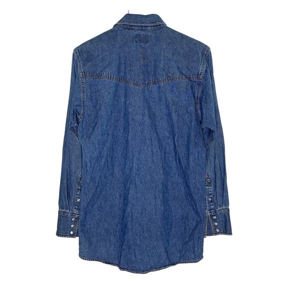 Ely Cattleman S Mens Long Sleeve Cowboy Western Shirt Blue Pearl Snap Rodeo - Picture 2 of 7